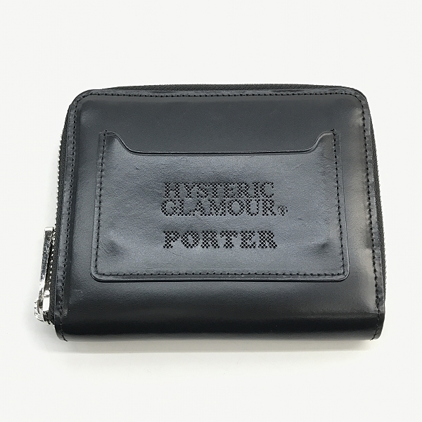 実際に弊社で買取させて頂いたHYSTERIC GLAMOUR×PORTER/ヒステリックグラマー×ポーター 二つ折り財布 ラウンドジップ 財布の画像 1枚目