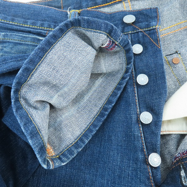 実際に弊社で買取させて頂いたEVISU/エヴィス Lot.2000 No.3 カモメプリント デニムパンツ/ジーンズ/33×35の画像 2枚目