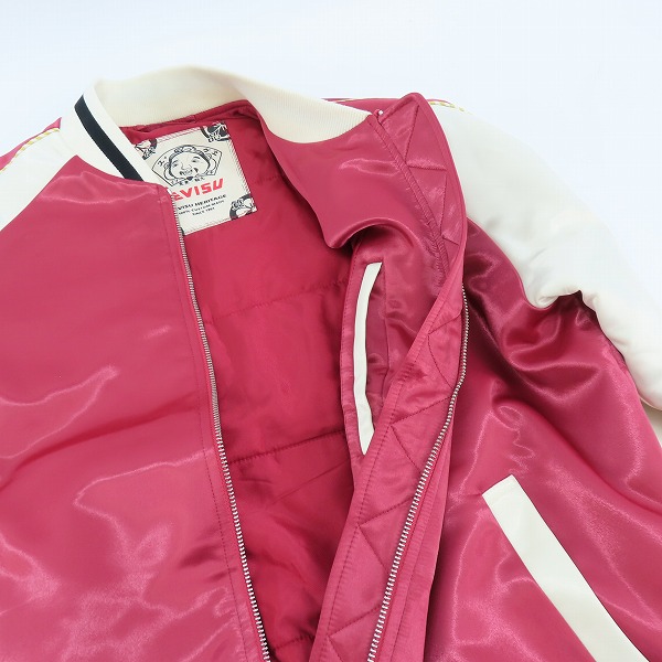 実際に弊社で買取させて頂いたEVISU/エヴィス スカジャン 忍者だるま刺繍 Lの画像 4枚目