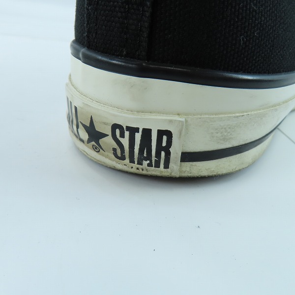 実際に弊社で買取させて頂いたCONVERSE/コンバース Made in JAPAN/日本製 CANVAS AS J HI オールスター ブラック/9の画像 7枚目