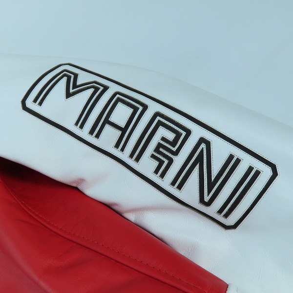 実際に弊社で買取させて頂いたMARNI/マルニ マルチカラー レザージャケット/46の画像 6枚目