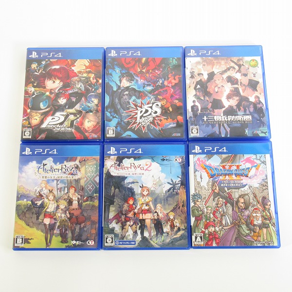 実際に弊社で買取させて頂いたPS4ソフト ペルソナ5 ザ・ロイヤル/P5 スクランブル/ライザのアトリエ,2/十三機兵防衛圏/ドラゴンクエスト11 6点セット