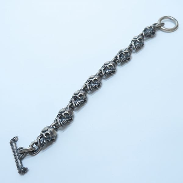 実際に弊社で買取させて頂いたGabor/ガボール ガボラトリー ALL SKULL LINK BRACELET/オールスカルリンクブレスレット 8リンクの画像 8枚目