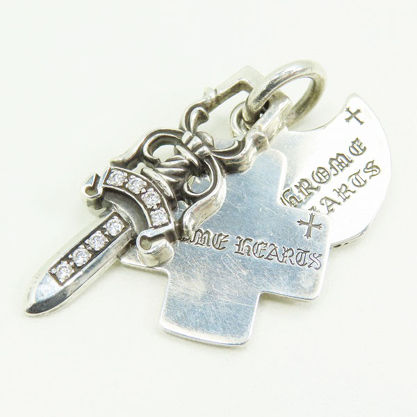 実際に弊社で買取させて頂いたCHROME HEARTS/クロムハーツ スリートリンケッツ ダイヤパヴェ ネックレストップ