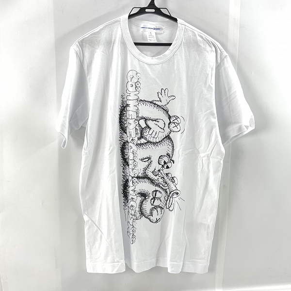 実際に弊社で買取させて頂いたCOMME des GARCONS SHIRT×KAWS/コムデギャルソンシャツ×カウズ Tシャツ FH-T007/XL