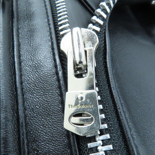 実際に弊社で買取させて頂いたTAKAHIROMIYASHITATheSoloist./タカヒロミヤシタザソロイスト 23AW two-way cropped ライダースジャケット/48の画像 6枚目