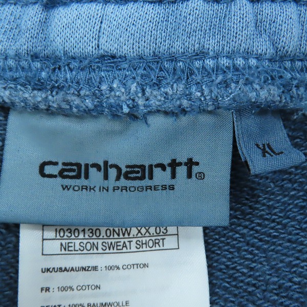 実際に弊社で買取させて頂いたCarhartt/カーハート スウェット ハーフパンツ ブルー/XLの画像 2枚目