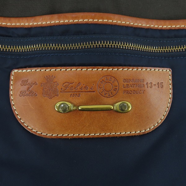 実際に弊社で買取させて頂いたFelisi/フェリージ ショルダーバッグ ナイロン×レザー 13-15の画像 4枚目