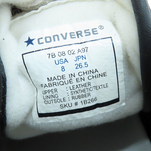 実際に弊社で買取させて頂いたCONVERSE/コンバース ALL STAR WEAPON LE HI ハイカット スニーカー 1B266/26.5の画像 5枚目