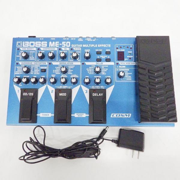 実際に弊社で買取させて頂いた【難有り】BOSS/ボス ME-50 GUITAR MULTIPLE EFFECTS ギター用 マルチエフェクター ACアダプター付
