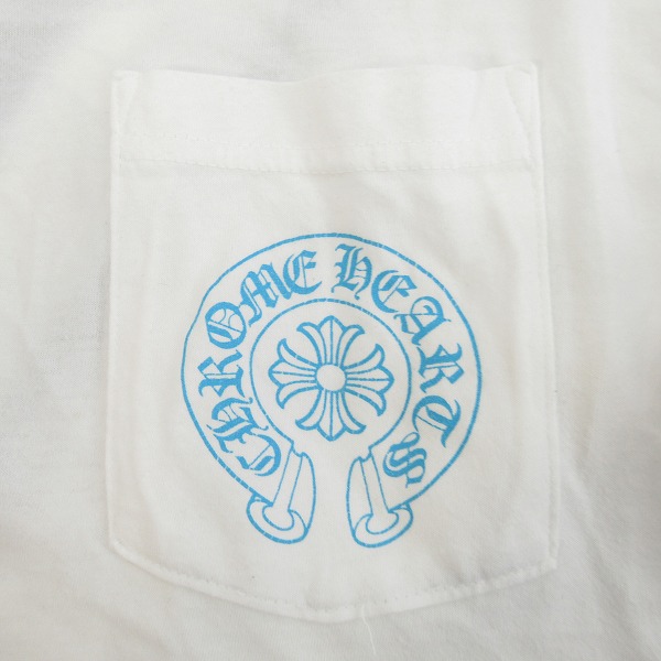 実際に弊社で買取させて頂いた【JPタグ】CHROME HEARTS/クロムハーツ 胸ポケットTシャツ ホワイト 2212-304-0789/Lの画像 6枚目
