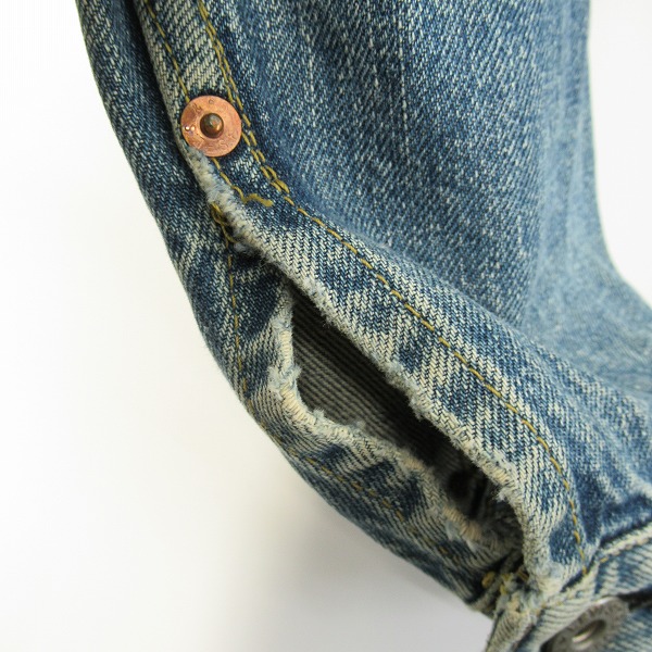 実際に弊社で買取させて頂いたLevi's/リーバイス 復刻 BIG E/ボタン裏刻印J02 1st タイプデニムジャケット/71506/38の画像 8枚目