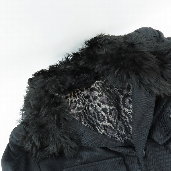 実際に弊社で買取させて頂いたRoen/ロエン 裏地レオパード柄 シルク混 ファー コート 70132015 /48の画像 5枚目