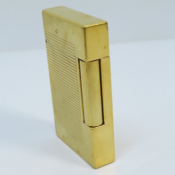 実際に弊社で買取させて頂いたS.T.Dupont/デュポン LINE2/ライン2 ゴールド ストライプ ガスライターの画像 3枚目