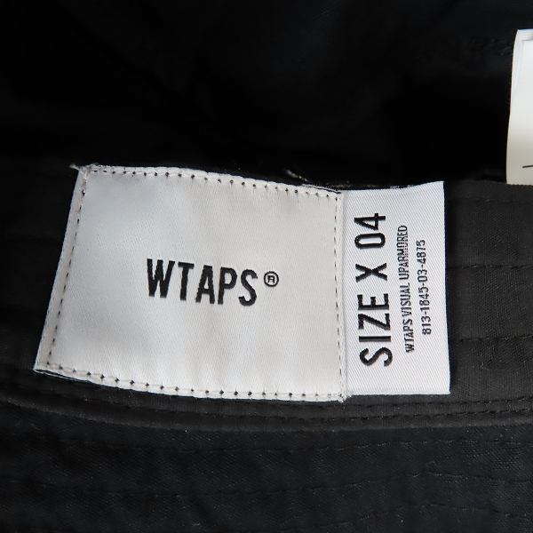 実際に弊社で買取させて頂いたWTAPS/ダブルタップス バケット ジャングル ハット ブラック 231HCDT-HT19/04の画像 5枚目