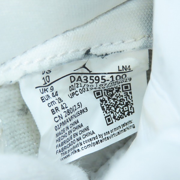 実際に弊社で買取させて頂いたFRAGMENT DESIGN×NIKE/フラグメントデザイン×ナイキ AIR JORDAN 3 エアジョーダン3 DA3595-100/28の画像 5枚目