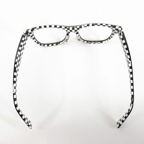 実際に弊社で買取させて頂いたalain mikli/アランミクリ 眼鏡/メガネフレーム チェック柄 A03006 B09Hの画像 2枚目