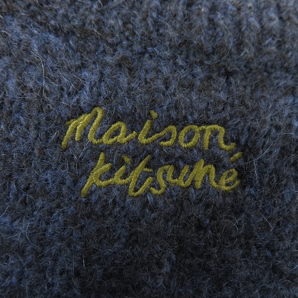 実際に弊社で買取させて頂いたMAISON KITSUNE/メゾンキツネ グラフィック チェック インターシャ ジャンパー クルーネック セーター NM00811KT1111/Sの画像 6枚目