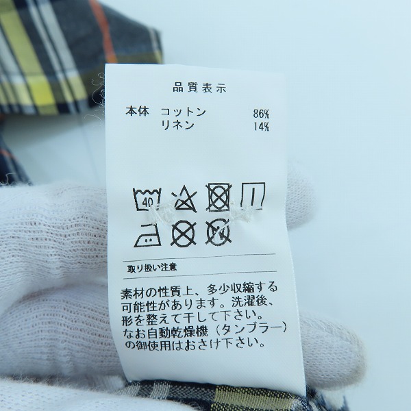 実際に弊社で買取させて頂いたDESCENDANT/ディセンダント 半袖 チェックシャツ/3の画像 4枚目