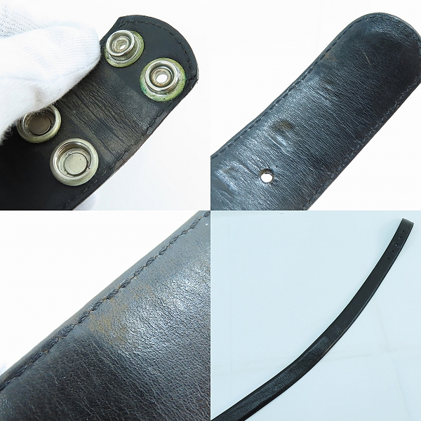 実際に弊社で買取させて頂いたCHROME HEARTS/クロムハーツ クラシックオーバルクロスバックルベルト 32の画像 6枚目