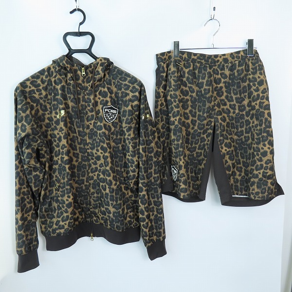実際に弊社で買取させて頂いたNIKE × FCRB./ナイキ × エフシーレアルブリストル WARM UP JACKET/レオパード パーカー ハーフパンツ セットアップ/L