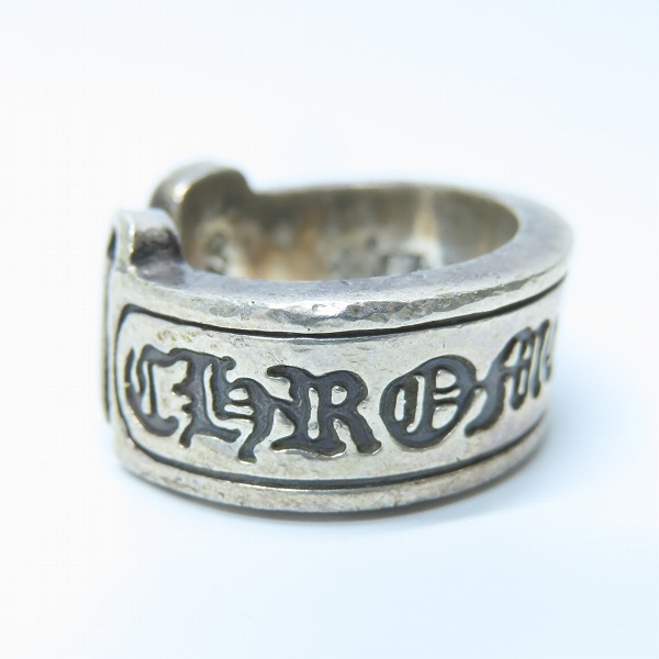 実際に弊社で買取させて頂いたCHROME HEARTS/クロムハーツ スクロールラベル リング ラージ 16.5-18号の画像 4枚目