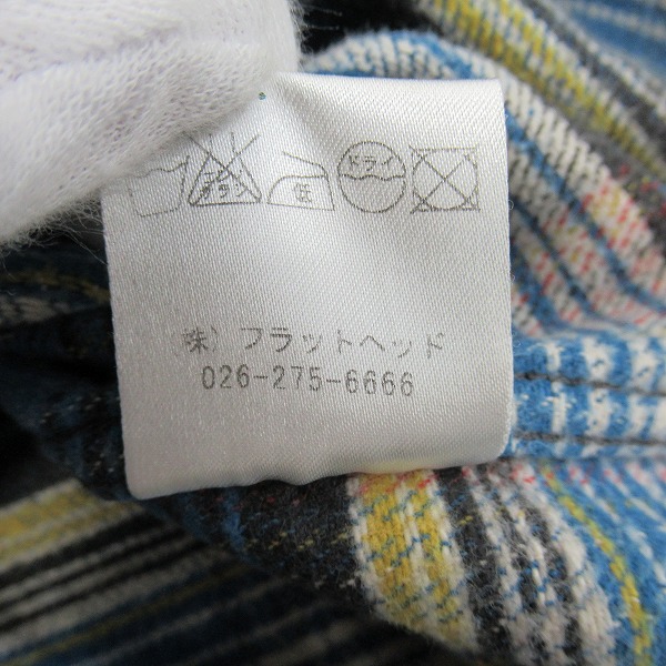 実際に弊社で買取させて頂いたTHE FLAT HEAD/フラットヘッド GLORY PARK/グローリーパーク チェック フランネルシャツ 42の画像 4枚目