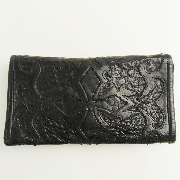 実際に弊社で買取させて頂いたBWL/BILL WALL LEATHER/ビルウォールレザー スカルボタン 長財布/ロングウォレットの画像 1枚目
