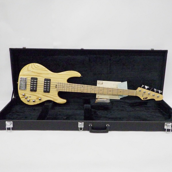 実際に弊社で買取させて頂いた★ESP/イーエスピー AP-SL5/M Stain Natural アクティブ 5弦エレキベース ハードケース付