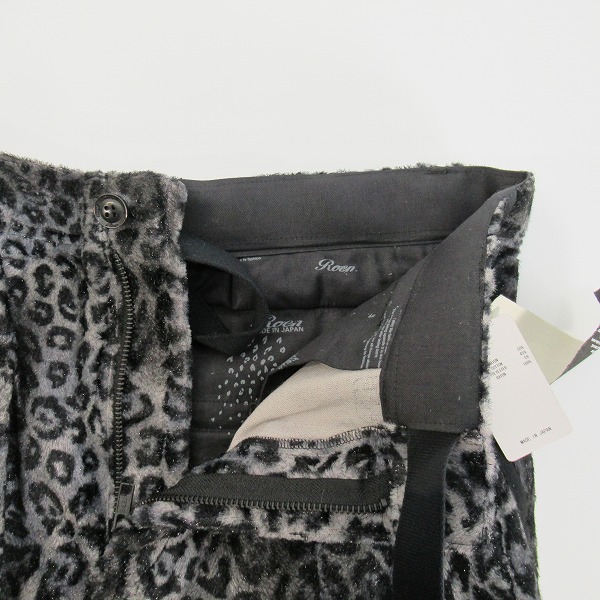 実際に弊社で買取させて頂いた【未使用】Roen/ロエン レオパード柄  レーヨン混 ハーフパンツ 75033118 /33の画像 4枚目