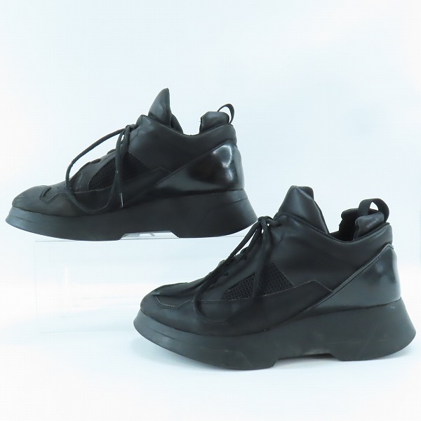 実際に弊社で買取させて頂いたJULIUS/ユリウス 17SS 7D.FEAR 厚底 レザー スニーカーの画像 3枚目