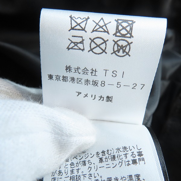 実際に弊社で買取させて頂いたSchott/ショット SHEEP ONE STAR RIDERS JKT/シープ ワンスター ライダースジャケット 7646 217US/36の画像 5枚目