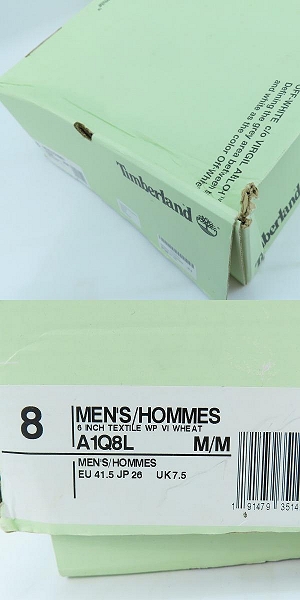 実際に弊社で買取させて頂いたTimberland×OFF-WHITE/ティンバーランド×オフホワイト ベロア 6インチ ブーツ ブラック A1Q8B/8の画像 9枚目