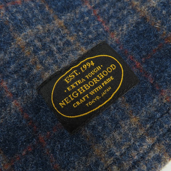 実際に弊社で買取させて頂いたNEIGHBORHOOD/ネイバーフッド MAKAVELI / W-SHIRT.LS チェックウール シャツ 152UCNH-SHM01/Mの画像 5枚目
