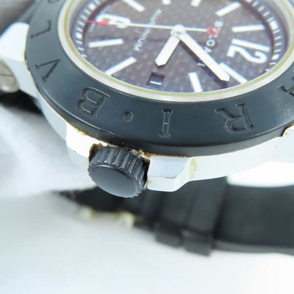 実際に弊社で買取させて頂いたBVLGARI/ブルガリ ALUMINIUM アルミニウム ディアゴノ 自動巻き 腕時計 AL44TAの画像 4枚目