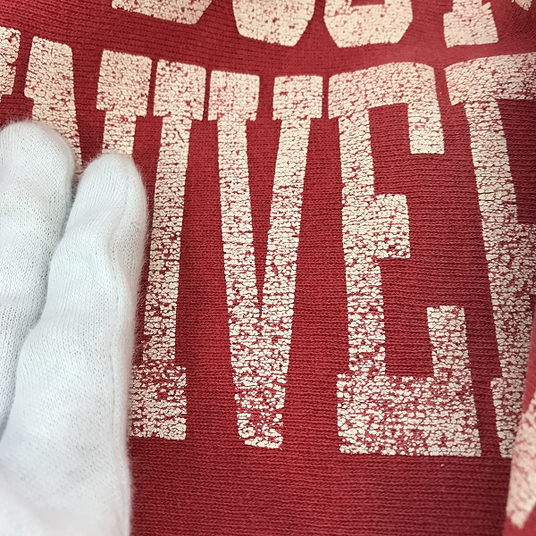 実際に弊社で買取させて頂いたChampion/チャンピオン  90s USA製 REVERSE WEAVE/リバースウィーブ　プリントスウェット/トレーナー/Mの画像 4枚目