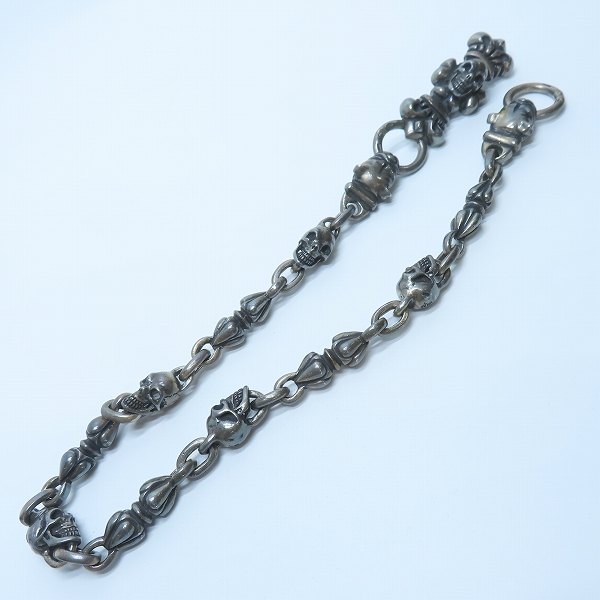 実際に弊社で買取させて頂いたGabor/ガボール スカルオンクロスオーバルw/クラウンキーパー スカルブルドッグ ウォレットチェーンの画像 9枚目