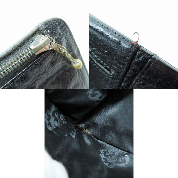 実際に弊社で買取させて頂いたCHROME HEARTS/クロムハーツ BANK ROBBER/バンクローバー 3セメタリークロスパッチ/ラウンドジップウォレットの画像 6枚目