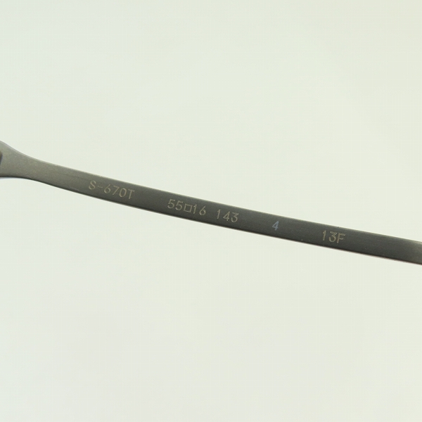 実際に弊社で買取させて頂いた999.9/フォーナインズ チタン メガネフレーム S-670Tの画像 6枚目