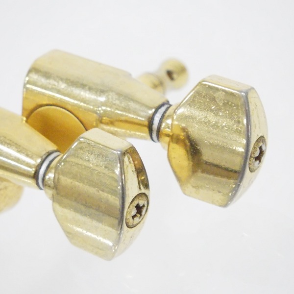 実際に弊社で買取させて頂いたメーカー不明 6連 ギター用 ペグ パーツ ゴールド 日本製の画像 5枚目