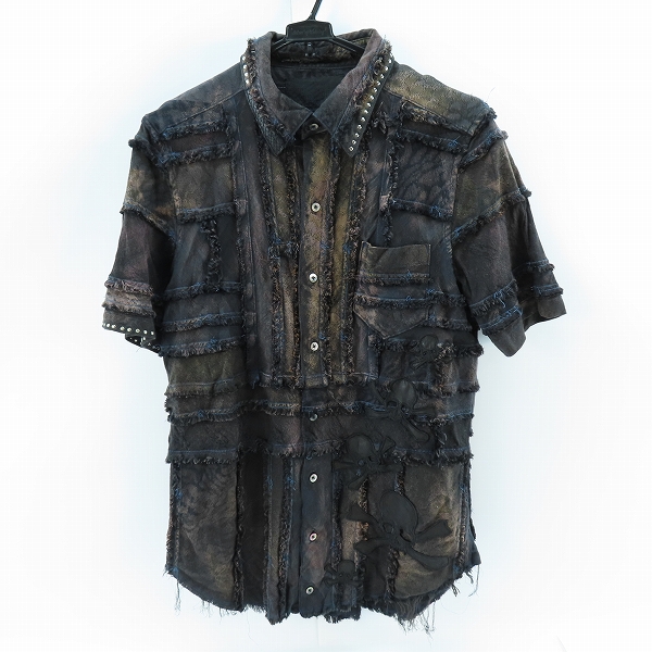 実際に弊社で買取させて頂いたRoen/ロエン スカル ドクロ 半袖シャツ 44