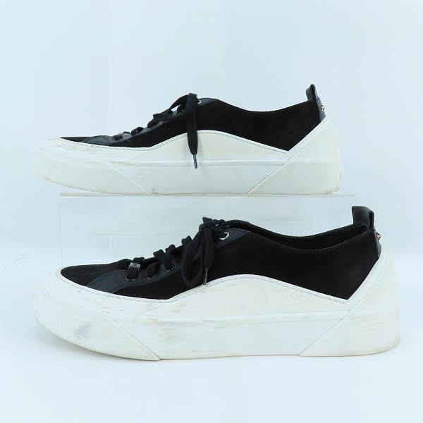 実際に弊社で買取させて頂いたJIMMY CHOO/ジミーチュウ スタッズ レザースニーカー/44の画像 3枚目