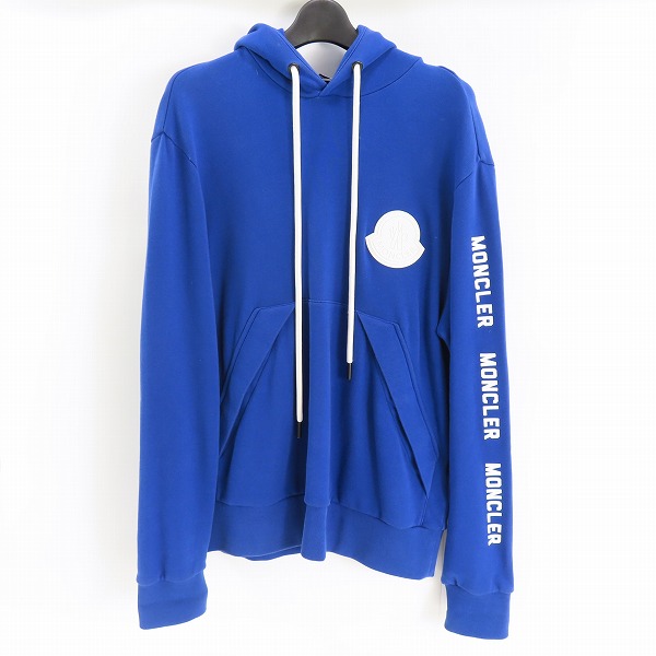 実際に弊社で買取させて頂いた【JPタグ】MONCLER/モンクレール 19SS MAGLIA シリコンロゴ スウェット プルオーバー パーカー ブルー/M