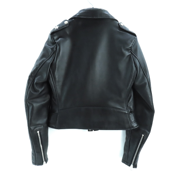 実際に弊社で買取させて頂いたSchott/ショット 218W WOMENS LAMB ONESTAR RIDERS/ラム ワンスター ダブルライダースジャケット 7197 7823950076/Sの画像 1枚目
