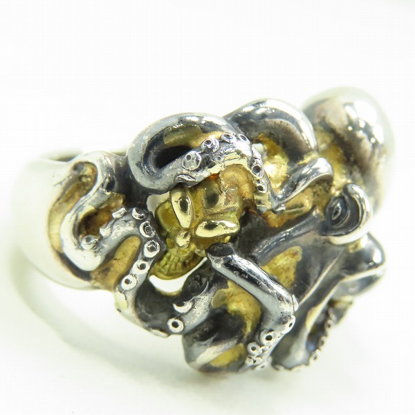 実際に弊社で買取させて頂いた【カスタム】BWL/BILL WALL LEATHER/ビルウォールレザー Octopus/オクトパスリング ゴールドサダー/22号の画像 8枚目