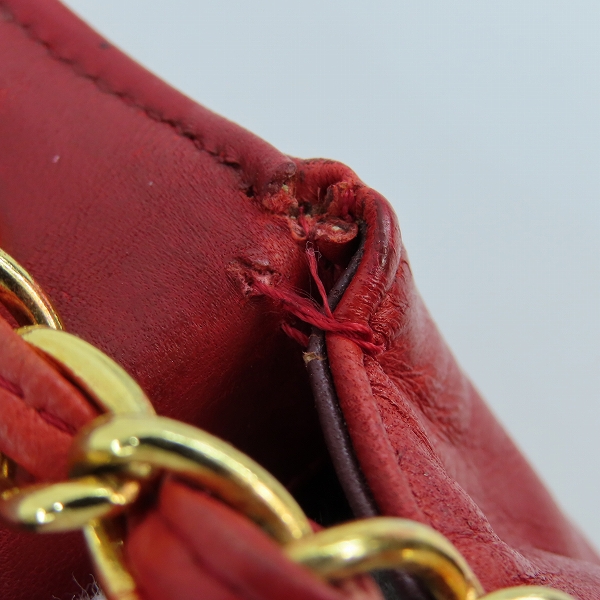 実際に弊社で買取させて頂いたCHANEL/シャネル ラムスキン ココマーク チェーンショルダーバッグの画像 7枚目