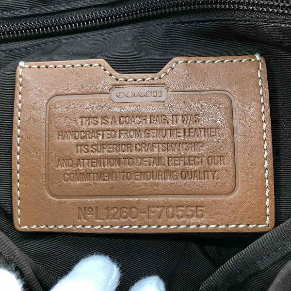 実際に弊社で買取させて頂いたCOACH/コーチ レザー ショルダー メッセンジャーバッグ F70555の画像 5枚目