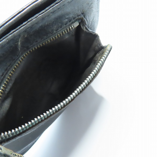実際に弊社で買取させて頂いたCHROME HEARTS/クロムハーツ 1SNAP CROSS BALL BUTTON WALLET 1スナップ クロスボール ボタン ウォレット 二つ折り財布の画像 5枚目