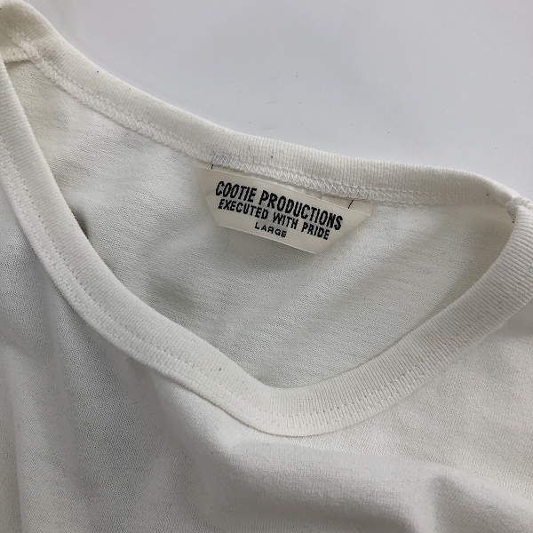実際に弊社で買取させて頂いたCOOTIE PRODUCTIONS/クーティープロダクションズ ワンポイントロゴ /オーバーサイズ 半袖Tシャツ /ホワイト/L の画像 2枚目