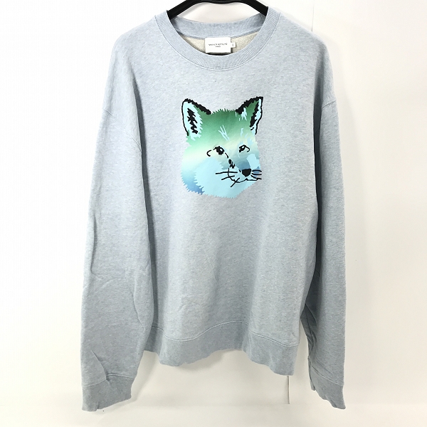 実際に弊社で買取させて頂いたMAISON KITSUNE/メゾンキツネ バイブラントフォックスヘッド トレーナー/KM00305KM0001/XXL